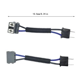 4Pcs H7 Male to Female Ceramic Socket Adapter Wire Extension Connector Headlights Wiring Harness for Headlight Fog Lights