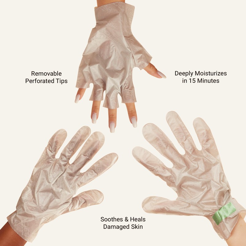 1Pair of Voesh New York Collagen Gloves with Argan Oil