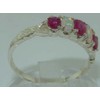 LetsBuyGold 925 Sterling Silver Natural Ruby and Opal Womens Eternity