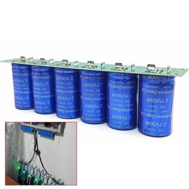 Gonnely Super Farad Capacitor, Pack of 6 16 V 83F Single Row Super Farad Capacitors, 2.7 V 500 F Low ESR Electrolytic Ultracapacitor for Electronic Components in the Car