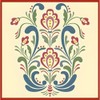 Rosemaling Pattern 18 Stencil - 8.2" x 9.7" Rose-painting -