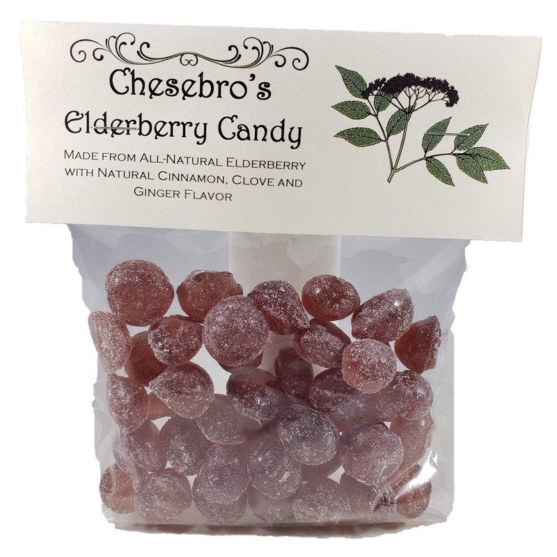 Elderberry Old-Fashioned Kettle-Cooked Hard Candy Drops (2 PACK)