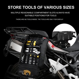 Rhinowalk Motorcycle Saddle Bag Motorcycle Tool Organizer Bag Roll Up Tool Pouch Motor Handlebar Bag Motor Accessory