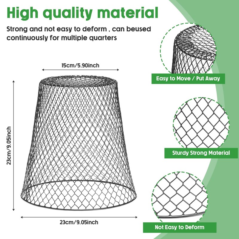 Geosar 20 Pcs 9 inch Chicken Wire Cloche Plant Protector