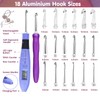 Transplant Crochet Hook with 18 Different Size, for Stitch &