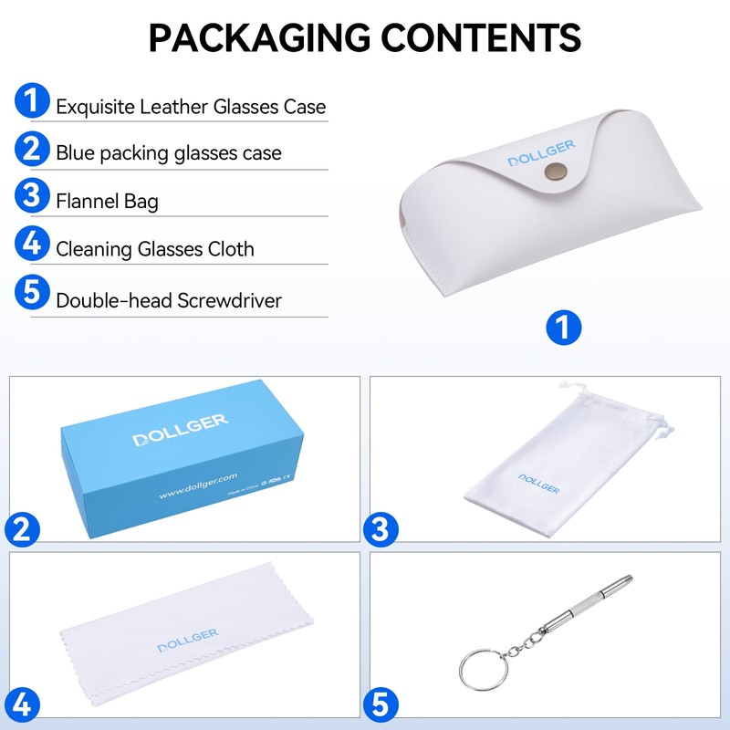 Dollger Blue Light Blocking Brille Frau Mann, Mode kleine quadratische