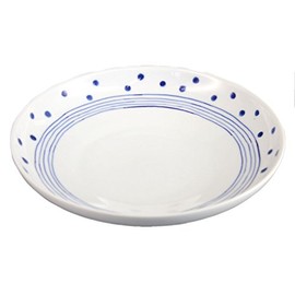 Hasamiyaki Dot Line Round Plate, Large 303253 530