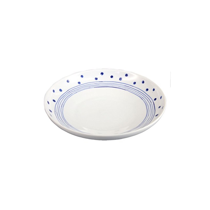 Hasamiyaki Dot Line Round Plate, Large 303253 530