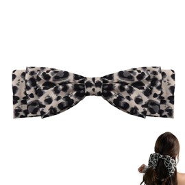 Leopard Hair Clip Large Bow Hair Accessories for Women french Hair Barrette for Thick Fine Hair Clips for Women Kawaii Hair Clips for Ponytails Double Bow Hair Clip Big Hair Clips for Women Stylish