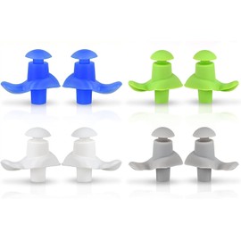4 Pairs Swimming Ear Plugs Waterproof Reusable Swimming Ear Plugs for，Protect Children's Ears in Water Shower .Swimming Showering Bathing Surfing Snorkeling, Suitable for Kids and Adults, 4 Colors