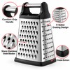4-Sided Stainless Steel Box Grater for Vegetable Prep – Multi-Surface