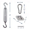 SUNNY GUARD Sun Shade Sail 316 Stainless Steel Hardware Kit
