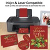 100 Sheets Dark Red Cardstock 8.5 x 11 Red Printer