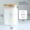 CZSZYGHBAO Large Glass Flour and Sugar Containers Jars with Bamboo