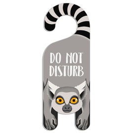 GRAPHICS & MORE Ring Tailed Lemur Do Not Disturb Plastic Door Knob Hanger Sign - Do Not Disturb