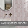 10 Sheets Subway Tile Peel and Stick Backsplash,12”×12”Pink Self Adhesive