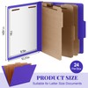 Skyygemm 24 Pcs Classification Folders Letter Size, 3 Divider Pressboard