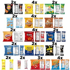 Frito-Lay Ultimate Classic Snacks Package, Variety Assortment of Chips, Cookies, Crackers, & Nuts, (Pack of 40) (Packaging May Vary)