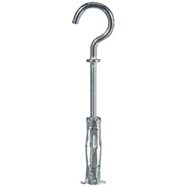 Molly M14005-XJ Metal Expansion Dowel with Round Hook, Grey, Set of 5