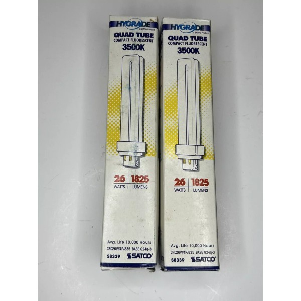 SATCO X2 Satco S8339 CFD26W/4P/835 26W 4-Pin G24q-3 3500k Neutral