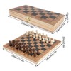3 in 1 MultiFunctional Folding Wooden Chess Checkers Board Game