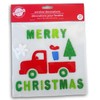 Christmas Winter Gel Window Clings - Merry Christmas Truck -