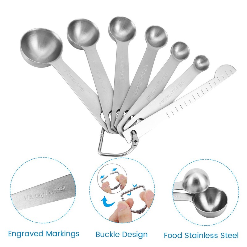 HAUSPROFI Measuring Cups and Spoons Set, 13 Pieces Premium Stainless