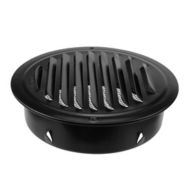 Antrader 8 Inch Outdoor Vent,304 Stainless Steel Air Vents,Louvered Grille Cover,Vent Hood Flat Ducting Ventilation Air Outlet Cover,with Fly Screen Mesh,1Pcs