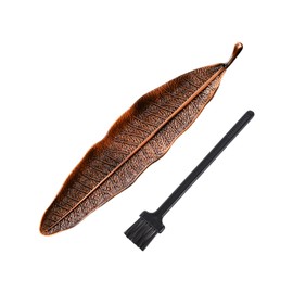 1 Piece Bronze Incense Holder Metal Leaves, Incense Burner Ash Catcher, for Incense Cones Incense Sticks or Decoration Living Room Yoga Accessories, Ideal for Home Decoration
