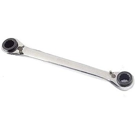 Emsoulnioi Ratchet Wrench 4 in 1 Double-ended Ratchet Glasses Wrench Reversible Ring Ratchet Spanner Double End 16*17-18*19mm