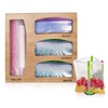 Ziplock bag organizer. Food bag storage. Wood Station. Wooden Nest.