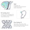 VOROCO 925 Sterling Silver Adjustable Ring Open Trendy Statement Ring