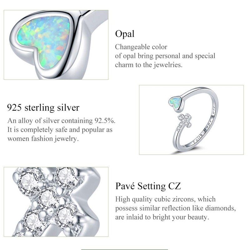 VOROCO 925 Sterling Silver Adjustable Ring Open Trendy Statement Ring