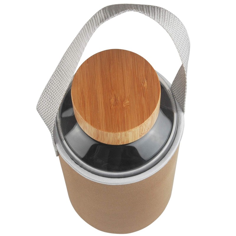 Ferexer Botella de Agua de Cristal de Borosilicato Deportivo de