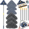 80" Wall Cleaner Mop with Long Handle, Sunoyar 360° Triangle