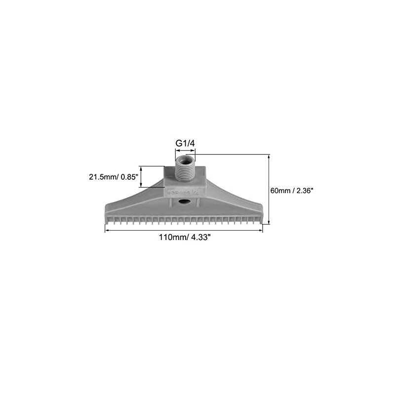 Western Eagle Workshop 2PCS Wind Nozzle G1/4 Male，110mm Width，Flat Air