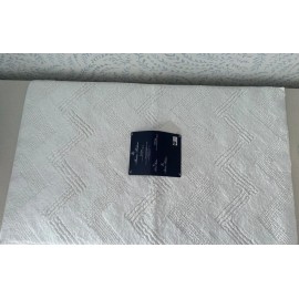 Brooks Brothers NEW Brooks Brothers White Premium LUXURY Cotton Bath Rug Mat Reversible Towel - Bath Rug