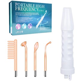 High Frequency Wand, High Frequency Facial Wand Stick 4-in-1 High Frequency Wand for Hair Growth Hair Frequency Wand Facial Machine Used to Wrinkles, Dark Circles, Freckles and Hair Regrowth