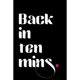 Fun Office Gifts: For women or men who work from home or in the office. A humorous 6x9” (A5) lined notebook featuring a typical work inspired quote or ... friend or boss. “Back in ten mins.”