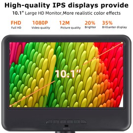 Koolertron 10.1"IPS LCD Digital Microscope 8 LED Lights&2 Fill lights,USB Electronic Microscope Camera with Remote Control and 32G TF Card,Adjustable Metal Stand Microscope for Coin/Plant/Insect/Skin