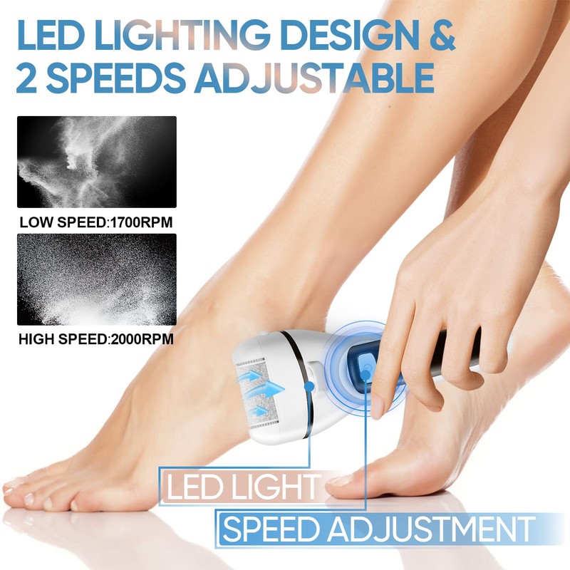Electric Callus Remover for Feet Waterproof Rechargeable 18 in 1