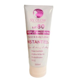 SY GLOW Triple Whitening Hand & Body Lotion SPF 80 Instant White Flawless 200ml