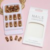 Gold Press on Nails Chrome Metal Fake Nails Glossy Mirror