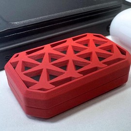 Clickbricks Stride 3D Magnetic Fidget Slider - Sleek Portable Design, Ultra-Satisfying Clicks & Slides, Available in Various Color Combinations, BPA Free:_Orange + Black