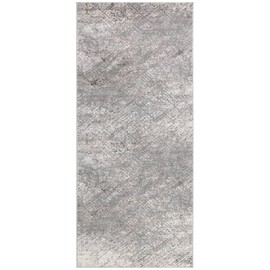 TAPISO Valley Vintage Short Pile Rug Runner Grey Abstract Used Effect Mottled Smudged for Hallway, Living Room, Bedroom, Dining Room - Elegant Rug Runner - 70 x 150 cm