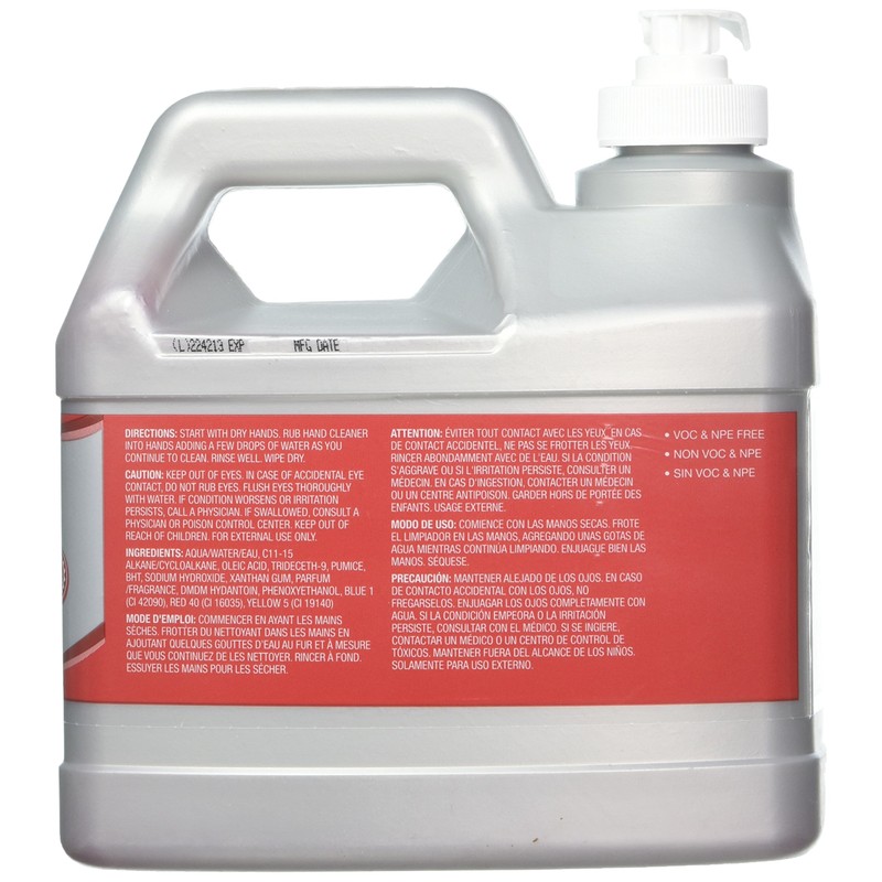 GOJO 1/2 Gallon Pump Bottle Clear Red Cherry Scent