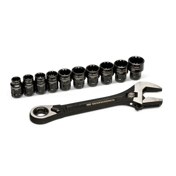 GEARWRENCH 11 Piece Pass Through Adjustable Wrench Set | GWPTAW8