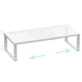 Expandable Adjustable Stackable Multi-Purpose Spice Racks，Metal Storage Rack, Sturdy and Practical Kitchen Shelves, Countertop for Kitchen, Bathroom, Storage Room and Other Places(1Pack/White,Large)