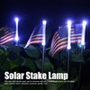 2PCS Solar Powered Garden Light Flag Lawn Stake Lamp for