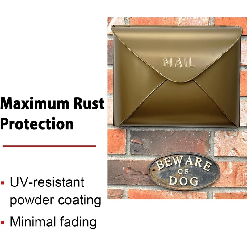 NACH Wall Mount Mailboxes for Outside, 12.5 x 5 x